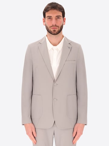 Distretto12 - Ajuste estrecho Chaqueta saco en gris: frente