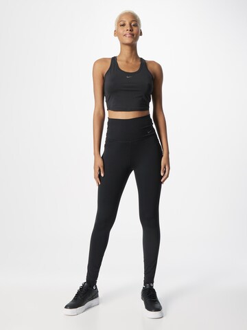 NIKE Skinny Sporthose in Schwarz