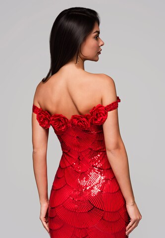 Ombre Abendkleid in Rot