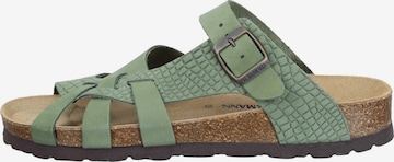 DR. BRINKMANN Mules 'Oliva' in Green: front