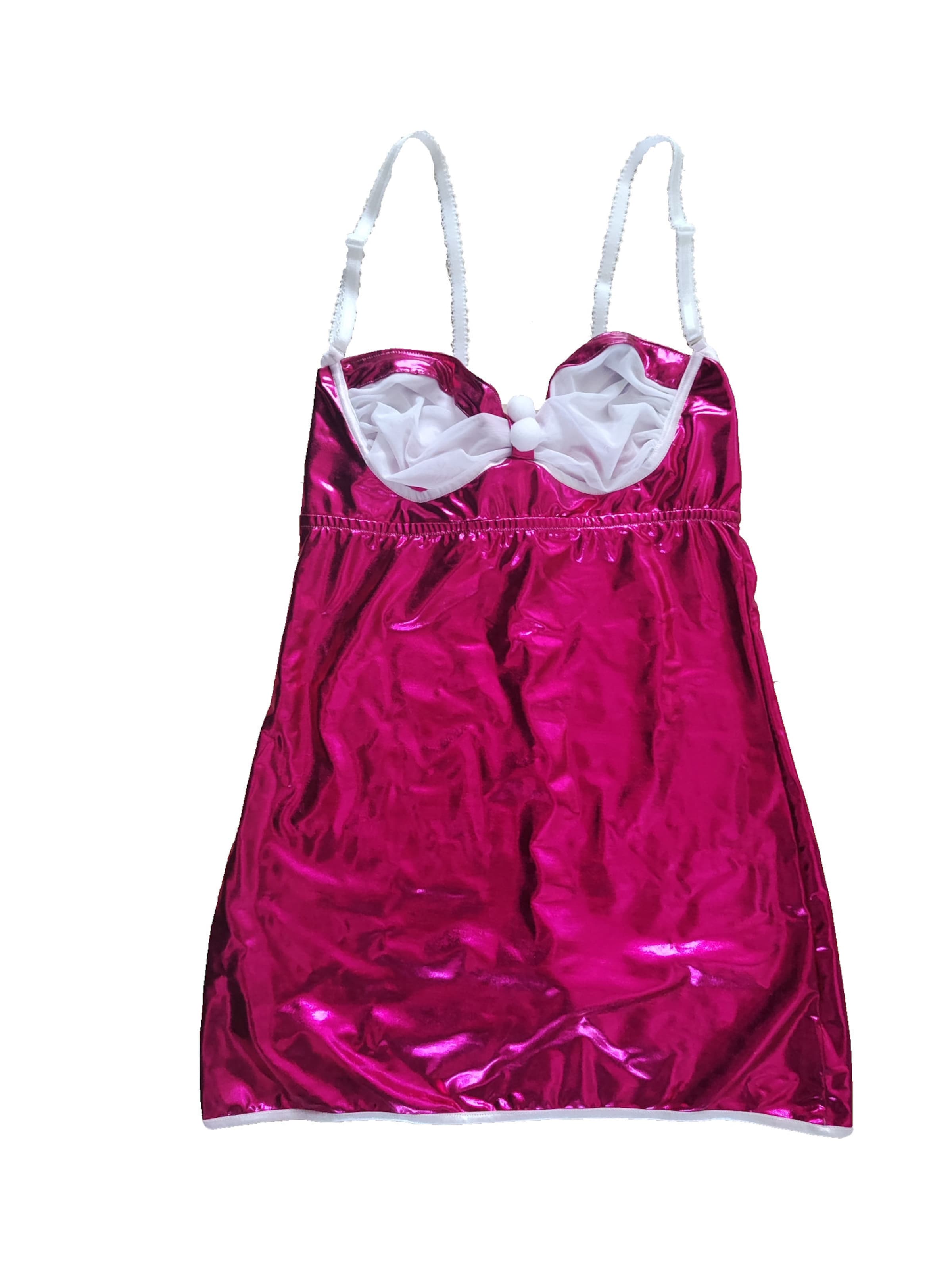 Andalea Negligée 'Wetlook-Chemise Samantha'‌‌‌‌‌‌‌‌ in Pink: Vorderseite
