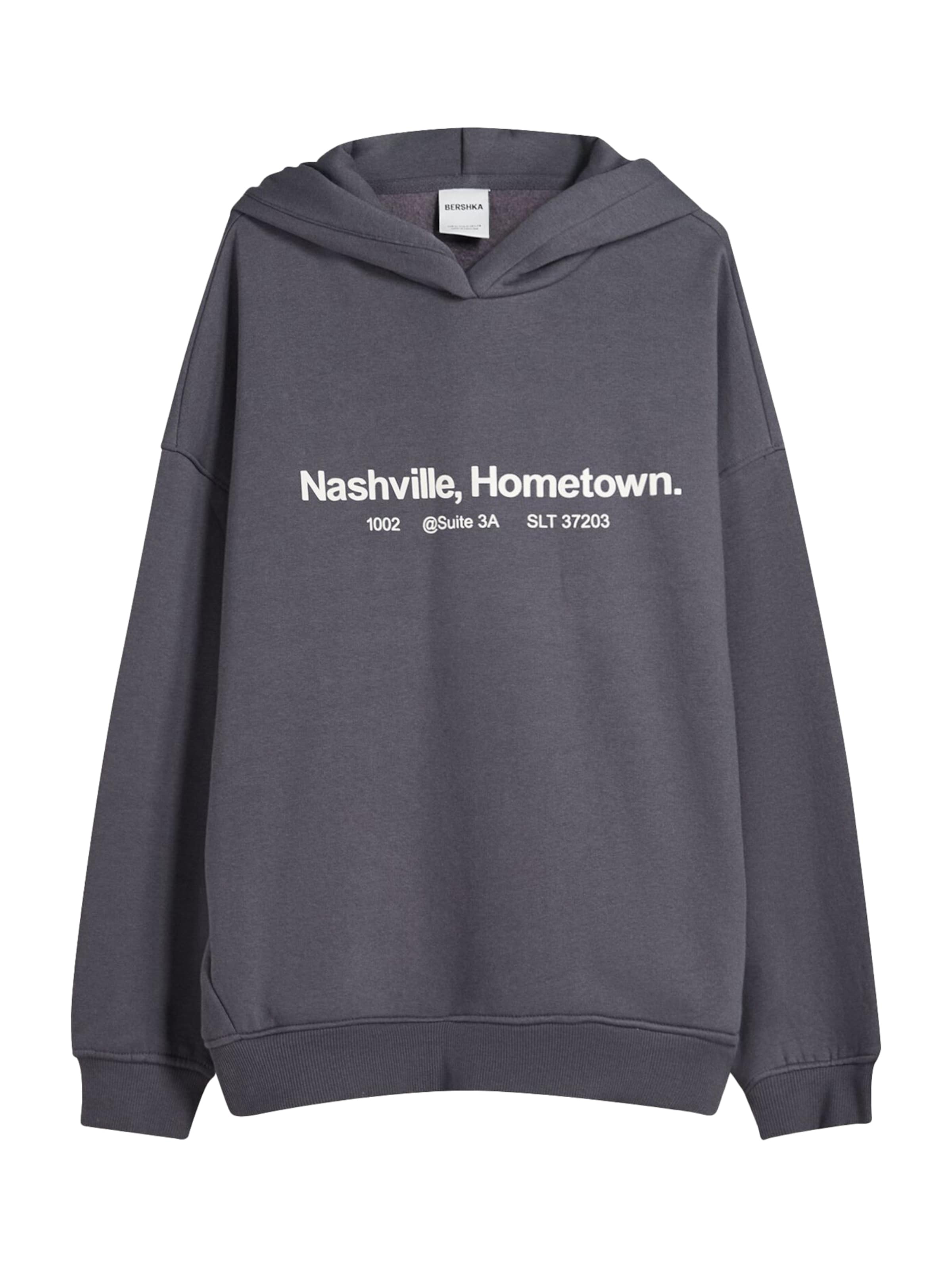Bershka Sweatshirt in Grey: front