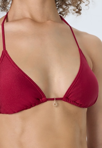 LSCN by LASCANA Trikotni nedrčki Bikini zgornji del | rdeča barva