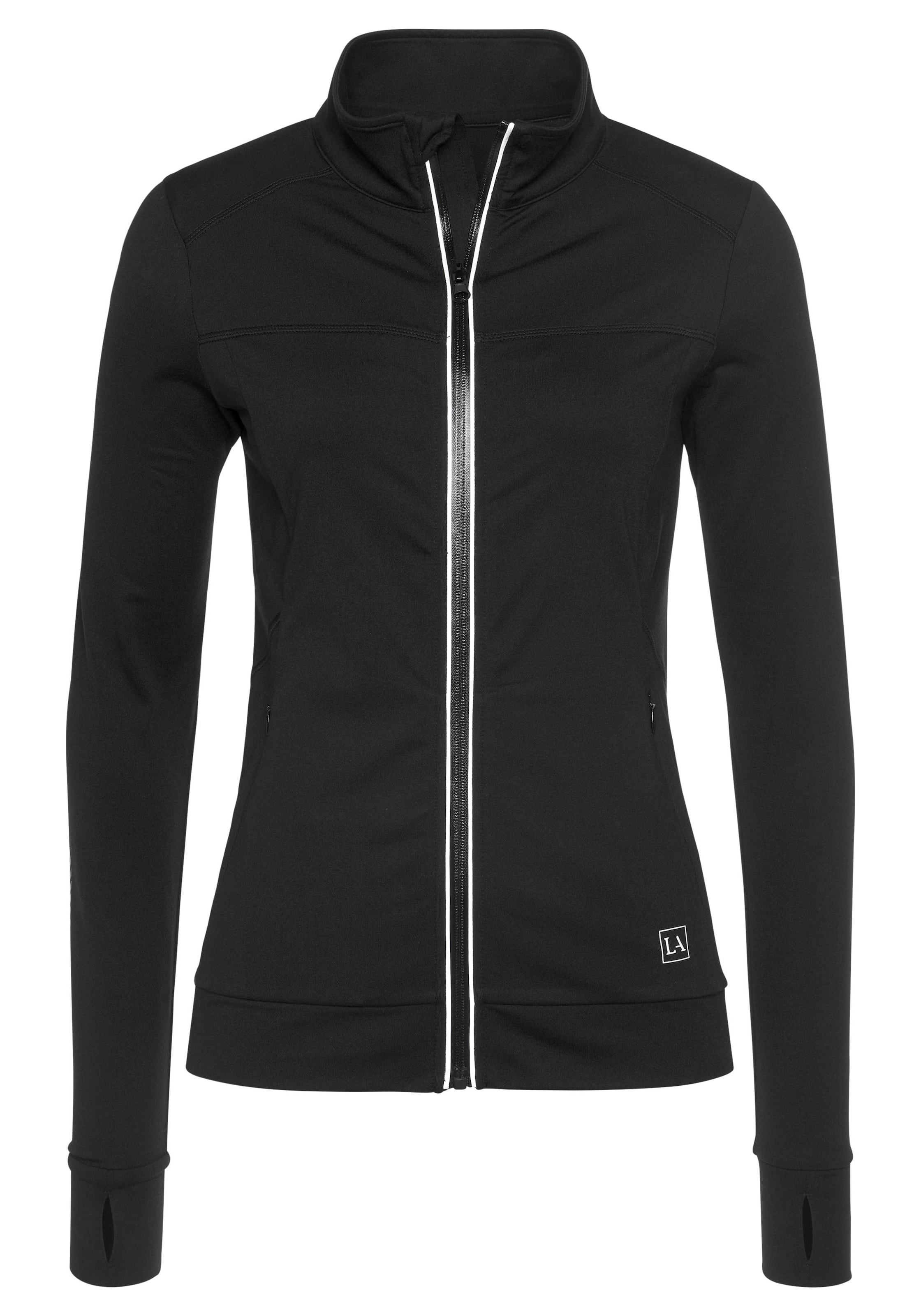 LASCANA ACTIVE Athletic Jacket in Black ABOUT YOU