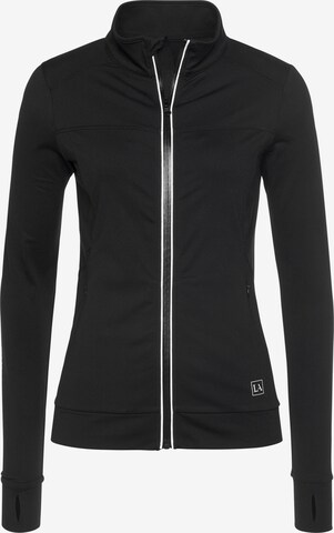 Veste de sport LASCANA ACTIVE en noir : devant