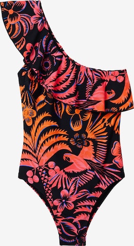 Bustier Maillot de bain Desigual en noir : devant