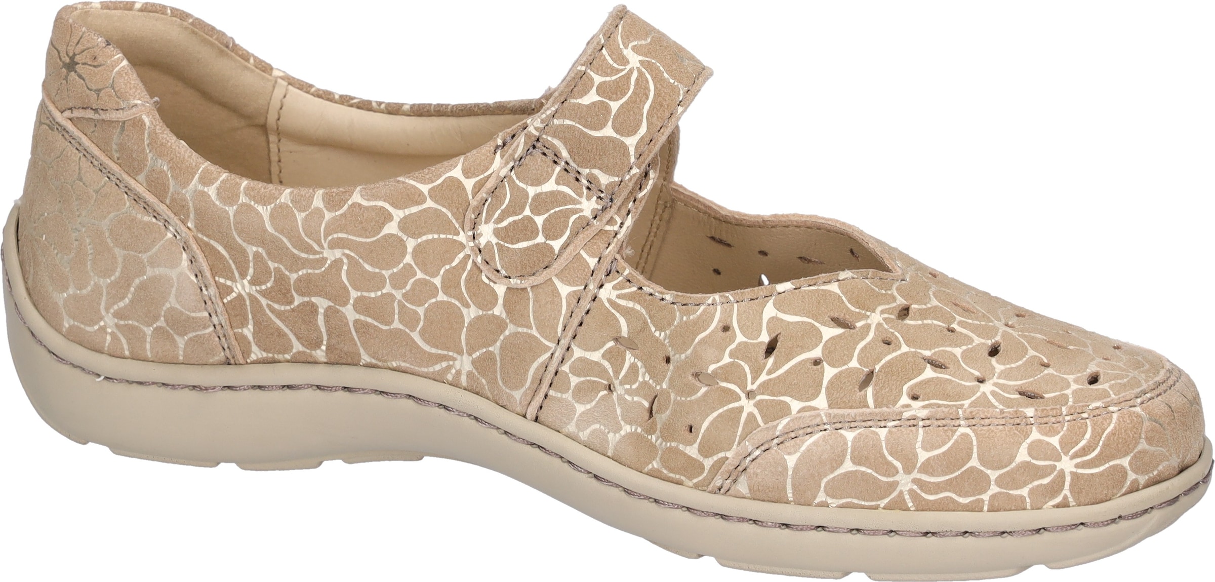 WALDLÄUFER Ballet Flats with Strap in Beige