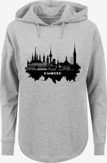 F4NT4STIC Sweatshirt 'Cities Collection - Hamburg skyline' in grau / graumeliert / schwarz, Produktansicht