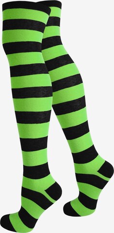 Chaussettes montantes normani en vert : devant