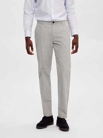 Regular Pantalon chino SELECTED HOMME en gris : devant