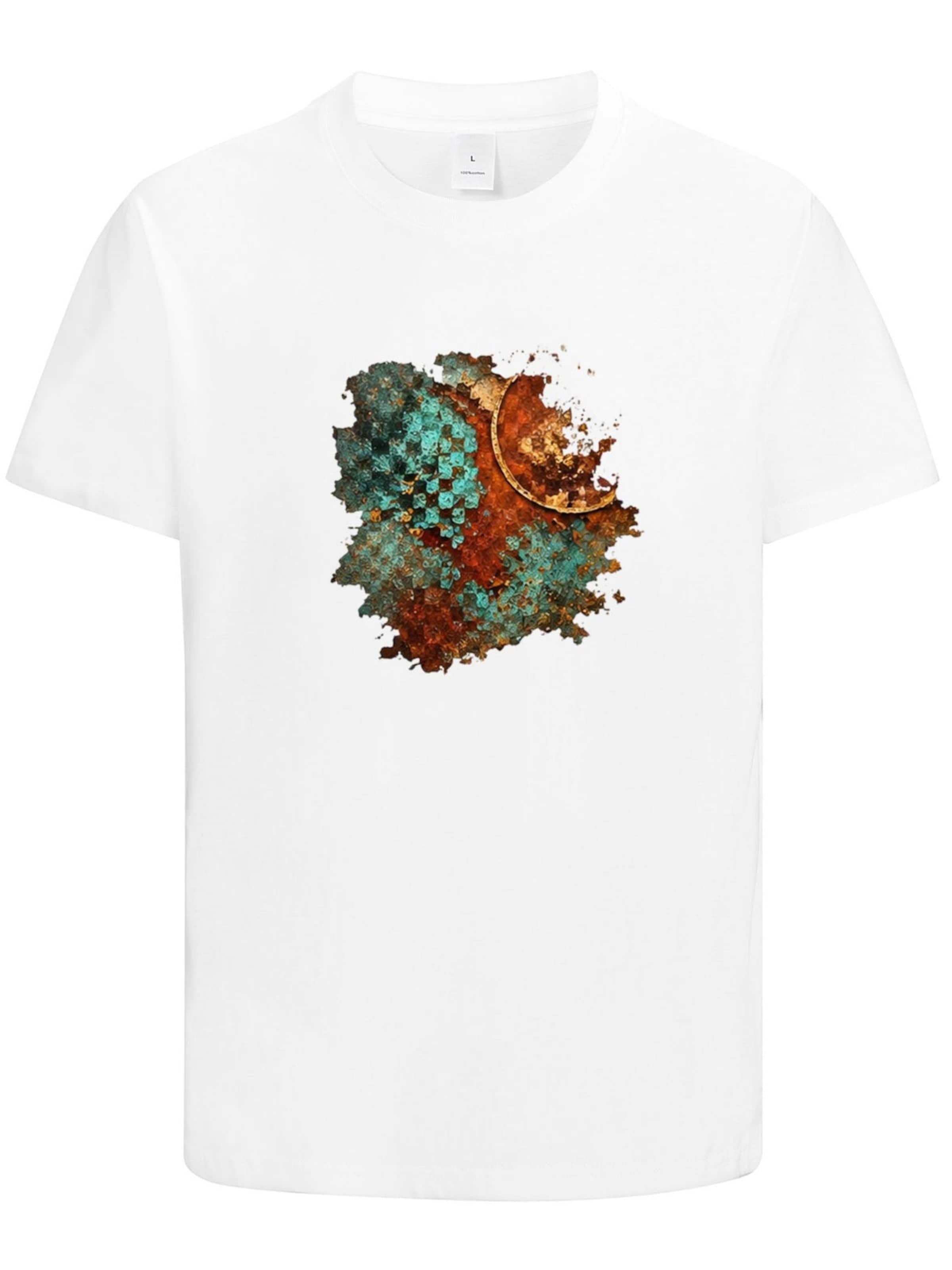 HUSKSWARE Shirt 'Grafik'‌‌‌‌‌‌‌ in Weiß: Vorderseite
