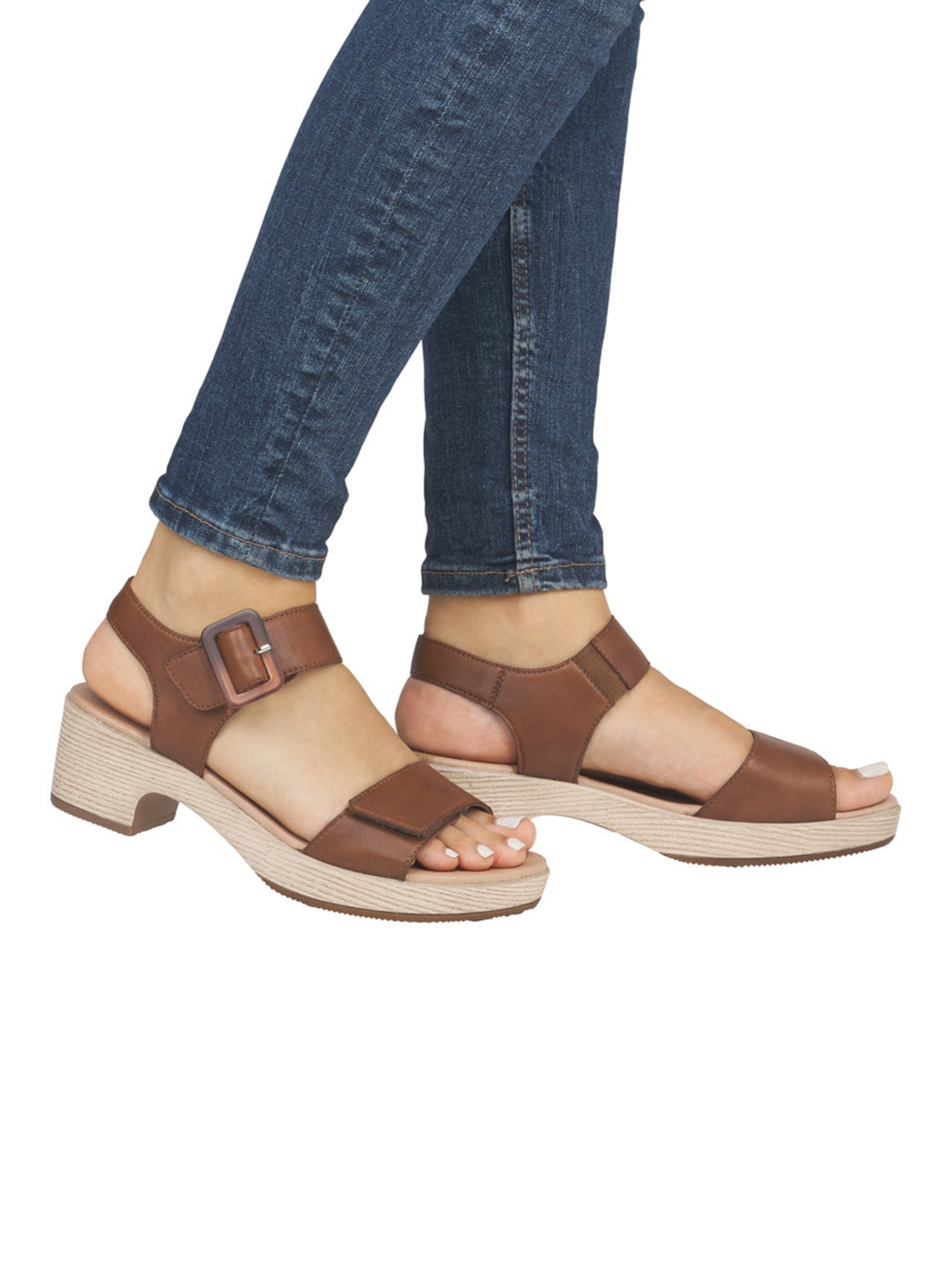 REMONTE Sandále - Hnedá: predná strana