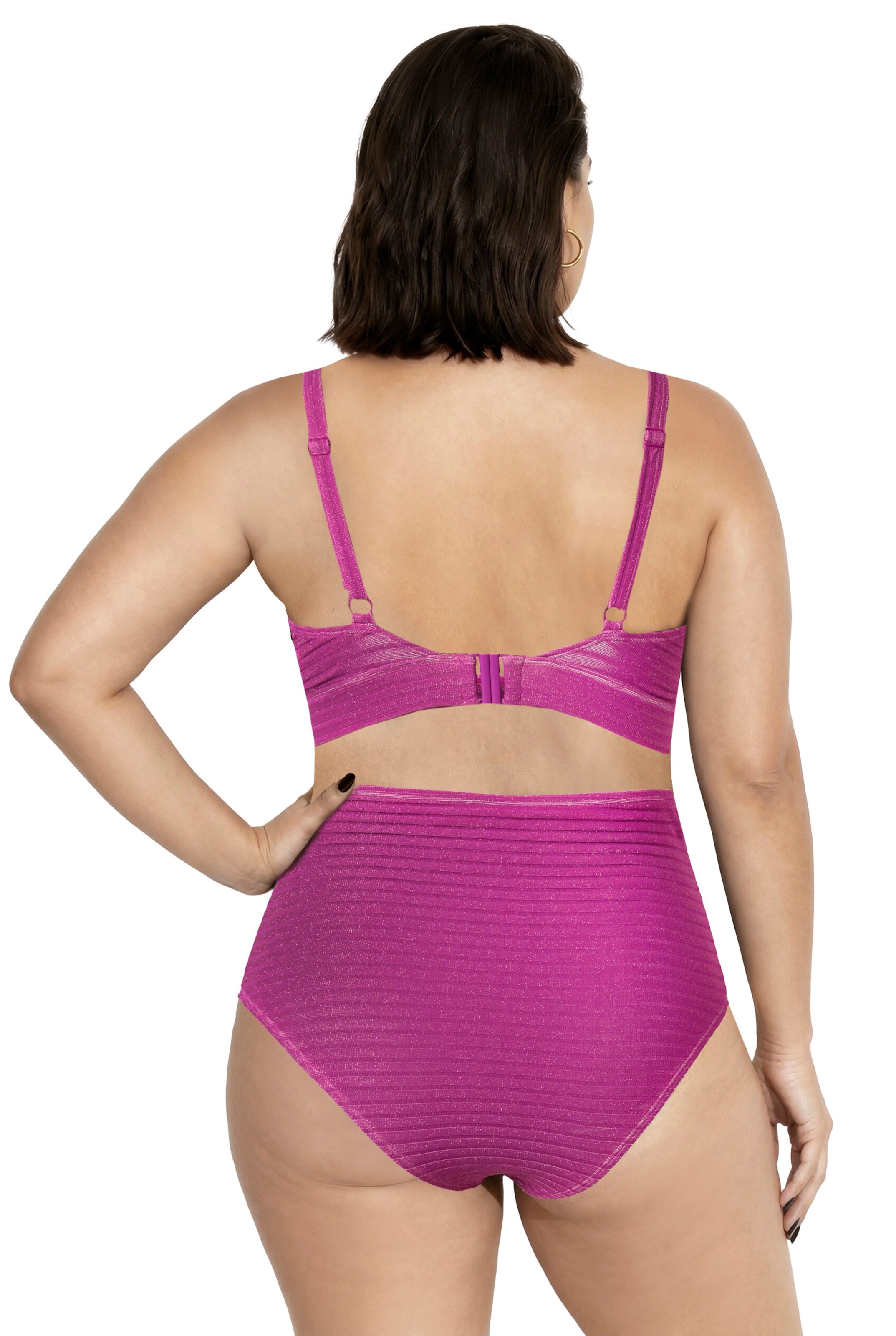 Ulla Popken Triangel Bikini in Pink