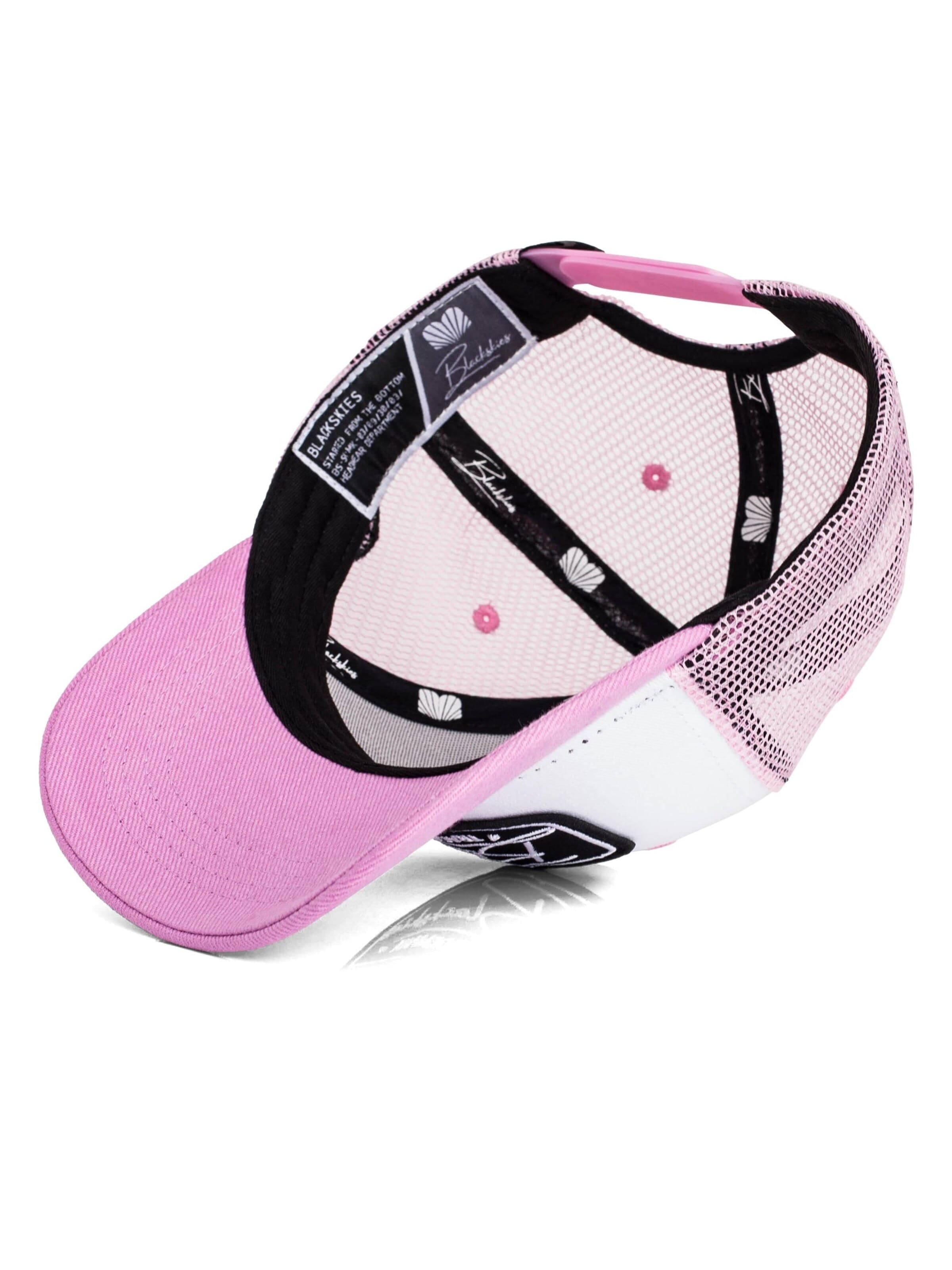 Blackskies Cap 'Race Baseball Cap Kids White-Pink' in Pink