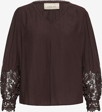 Cream Blouse 'Tina' in Brown: front