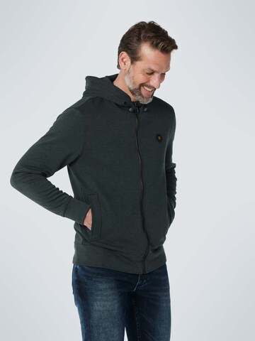 No Excess Zip-Up Hoodie in Green: front