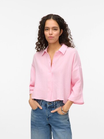 VERO MODA Blouse 'VMNatali' in Roze: voorkant
