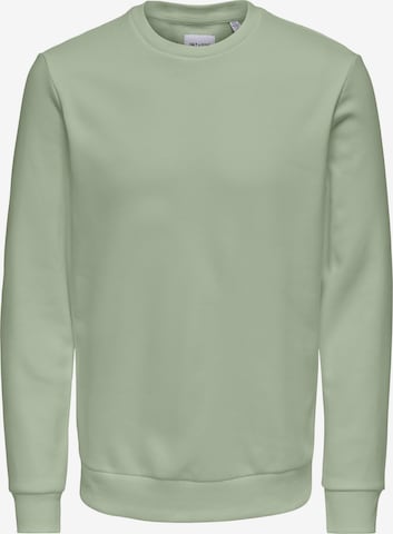Only & Sons Sweatshirt 'Ceres' in Grün: front