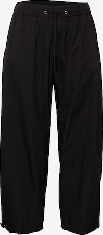 Wide Leg Pantalon Nasty Gal Plus en noir : devant