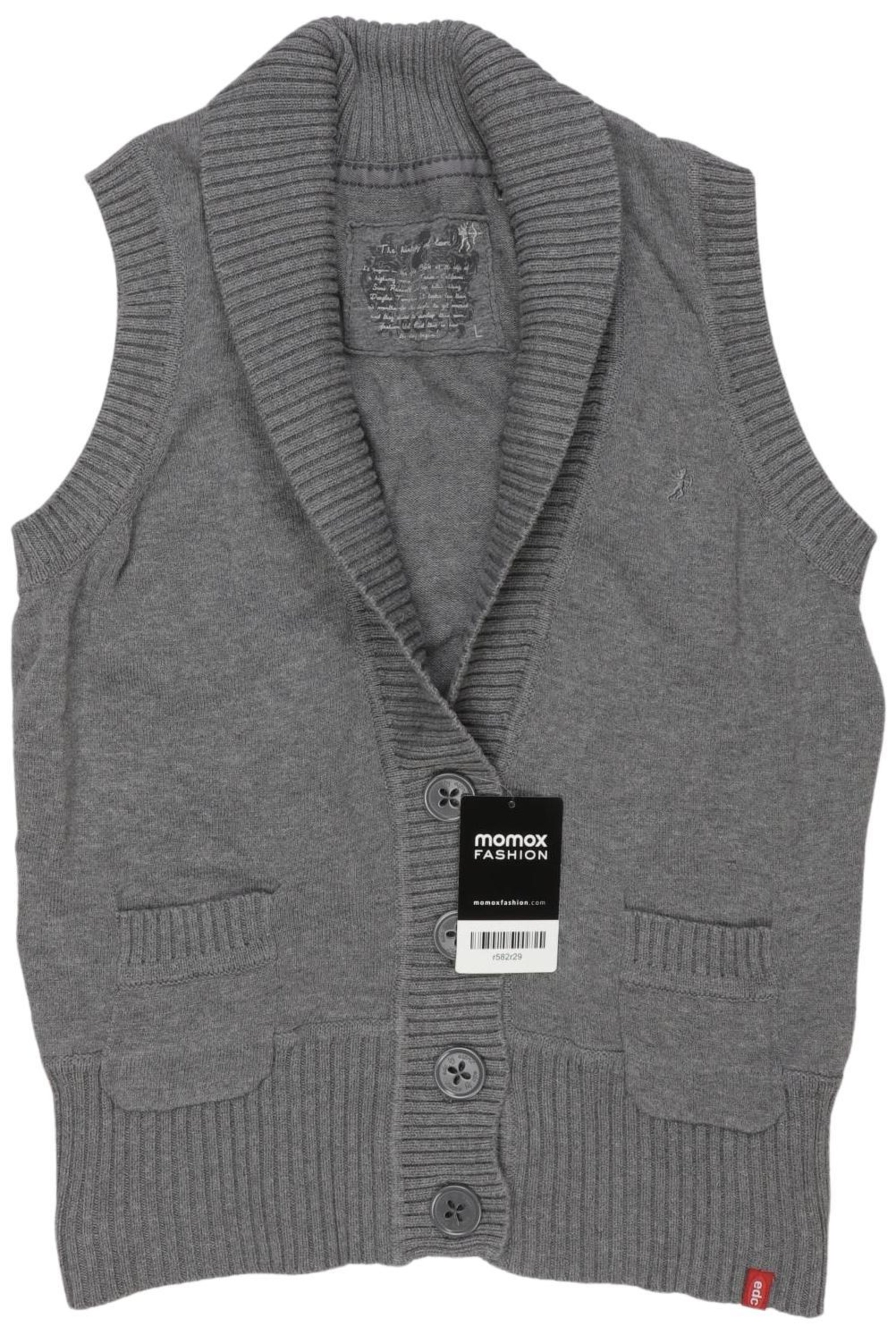 EDC BY ESPRIT Vest in L in Grey: front