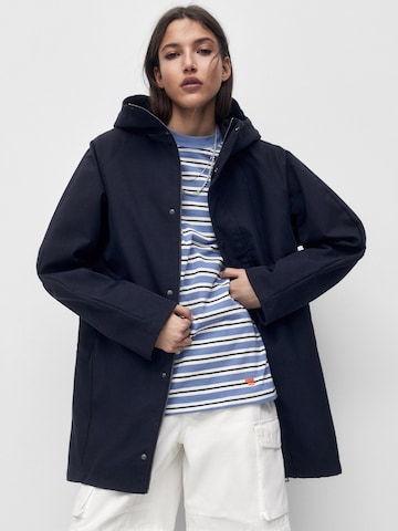 Parka mi-saison Pull&Bear en bleu : devant