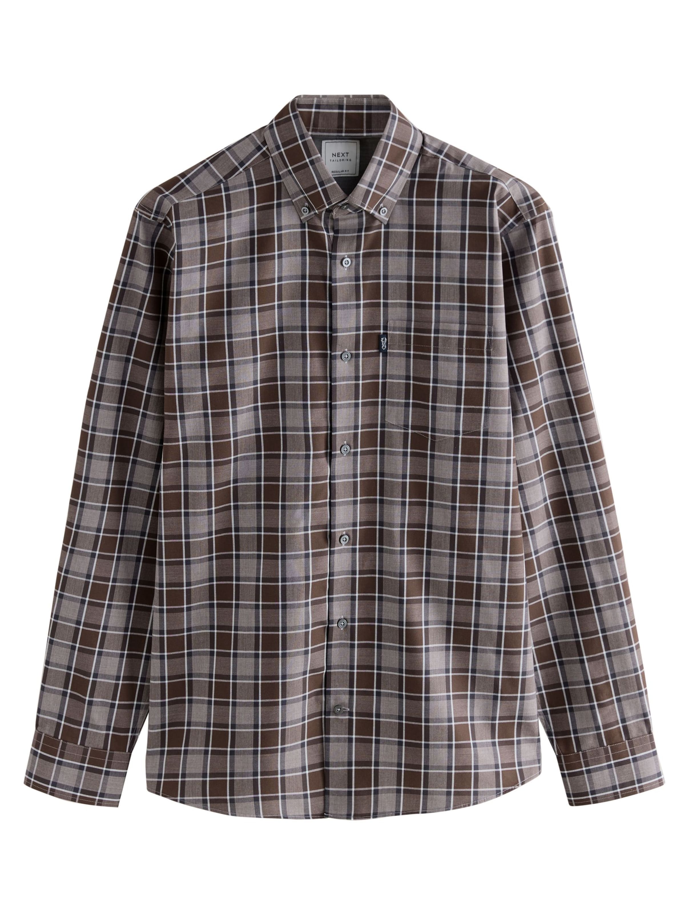 Next Regular Fit Hemd in Braun: Vorderseite