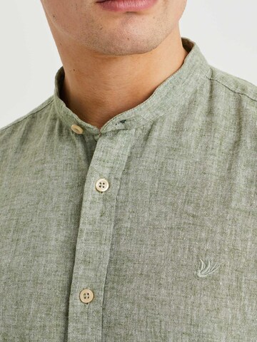 WE Fashion Slim fit Button Up Shirt in Green