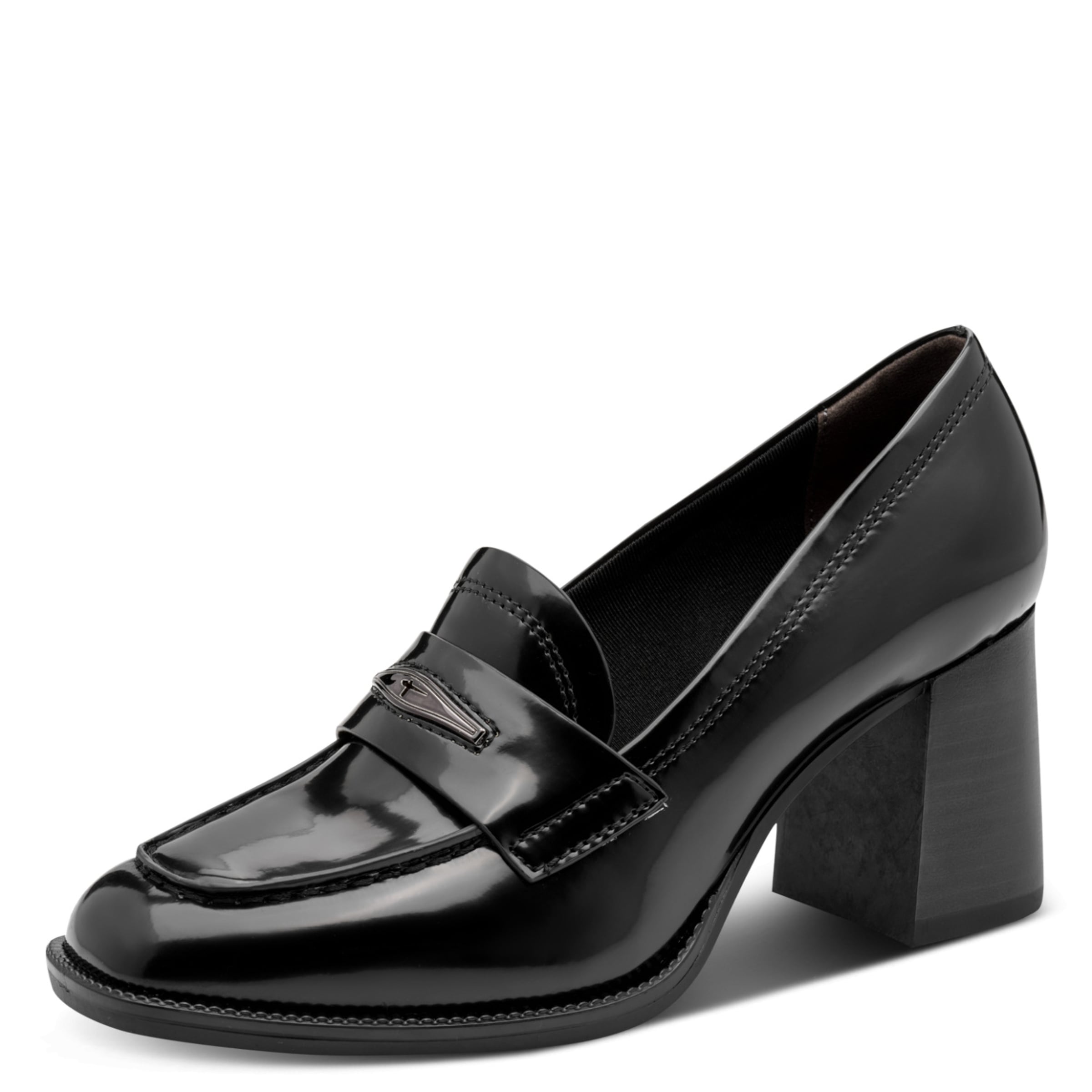 Tamaris High front pumps in Black: front