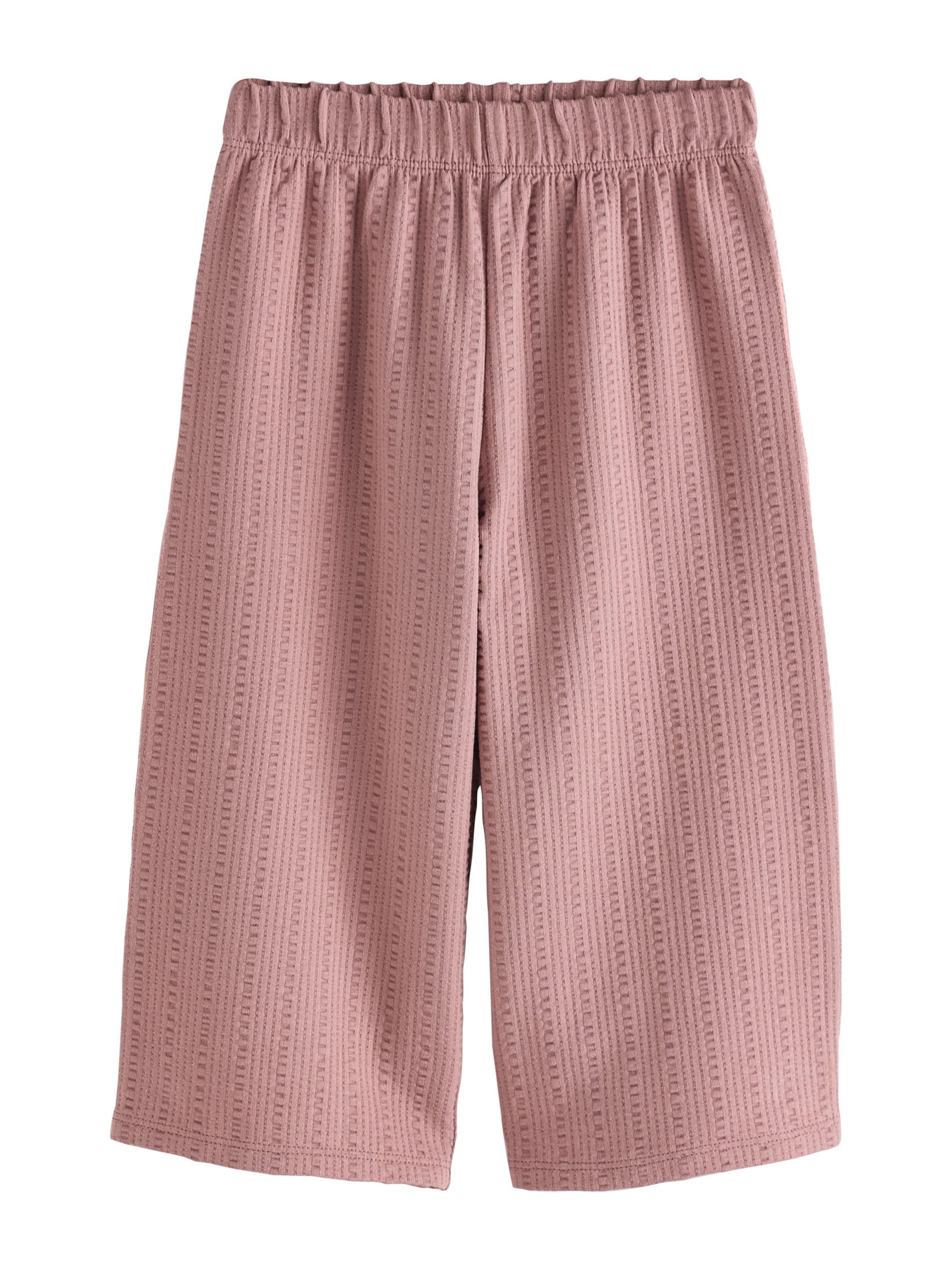 Wide Leg Pantalon Next en marron : devant