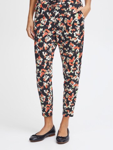 ICHI Tapered Broek ' Kate ' in Gemengde kleuren: voorkant