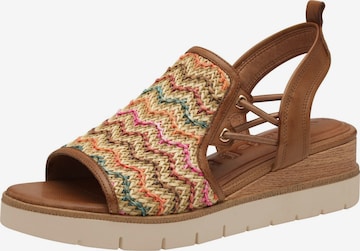 Sandales Tamaris en marron : devant