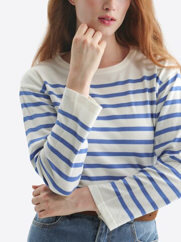 TorWeit Sticktop 'Fine Knitted Top'‌‌ in Blau