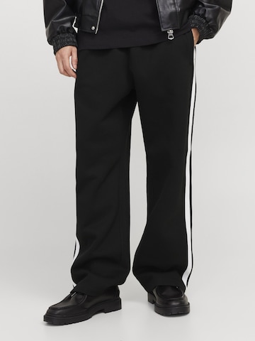 JACK & JONES Wide Leg Bukser i sort: forside