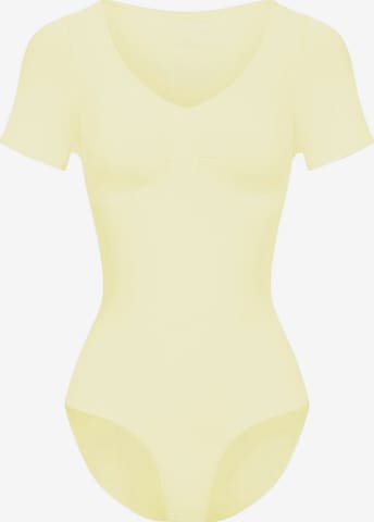 cfabBodi za oblikovanje 'T-Shirt Bodysuit Sculpting Shapewear mit Slip' - žuta boja: prednji dio