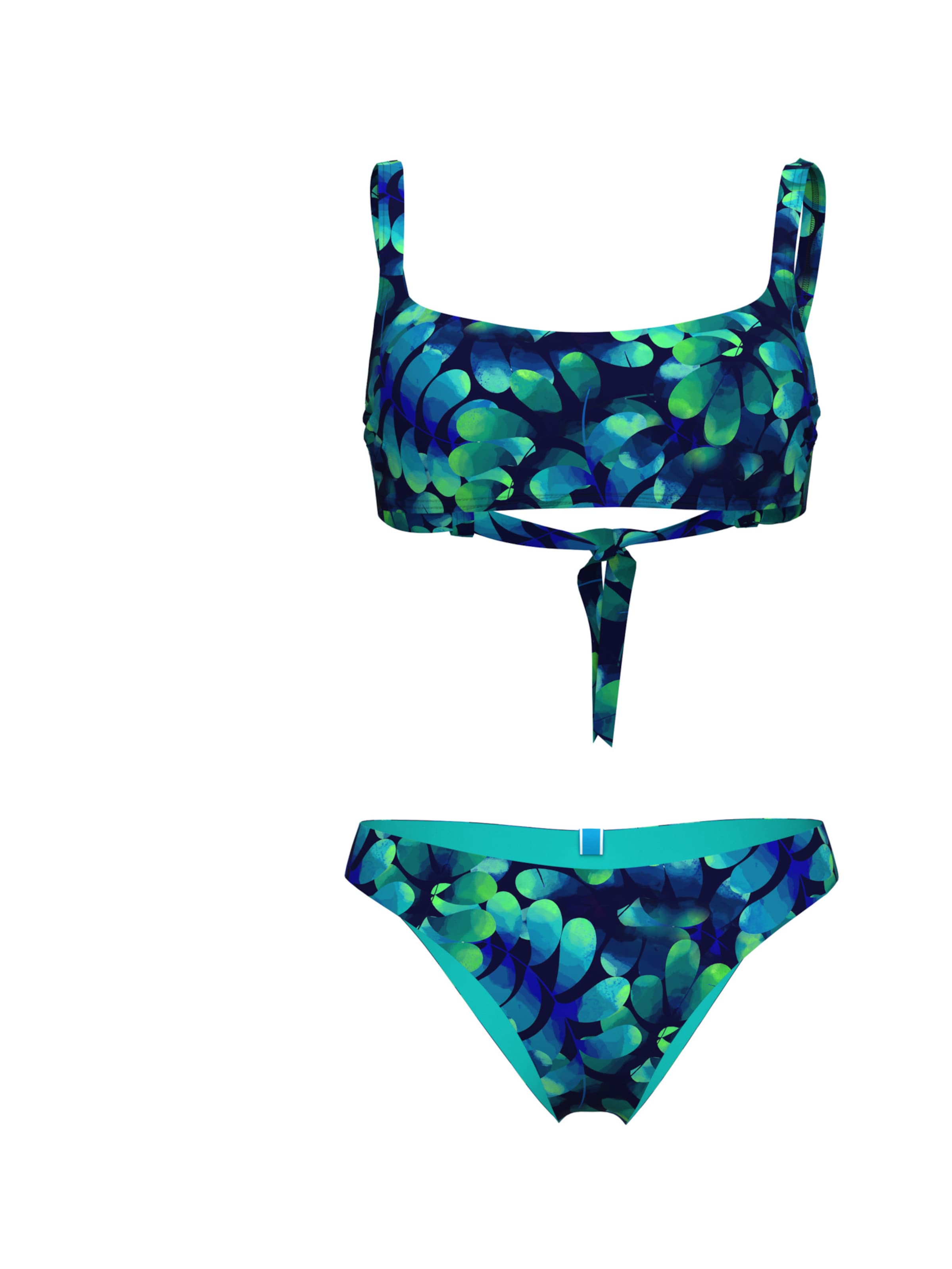 ARENA Bustier Bikini 'WATER PRINTS' värissä sininen: etupuoli