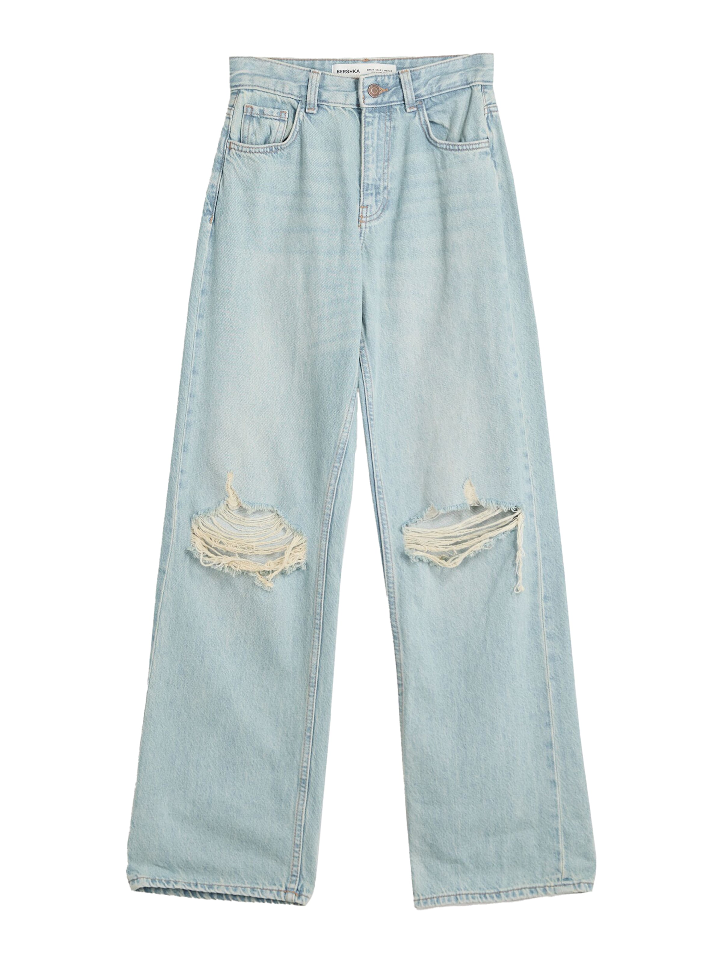 Bershka Wide Leg Jeans i blå: forside