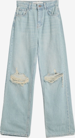 Bershka Wide Leg Farkut värissä sininen: etupuoli