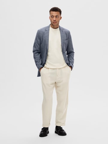 SELECTED HOMME Loosefit Plissert bukse i beige