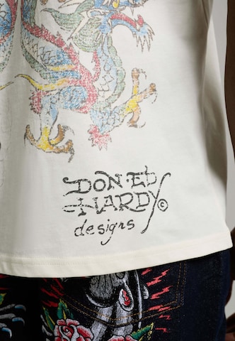 Ed Hardy Μπλουζάκι 'Dragon Panther' σε μπεζ