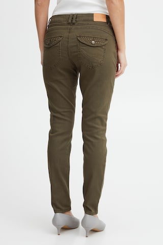 PULZ Jeans Slim fit Chino Pants in Green