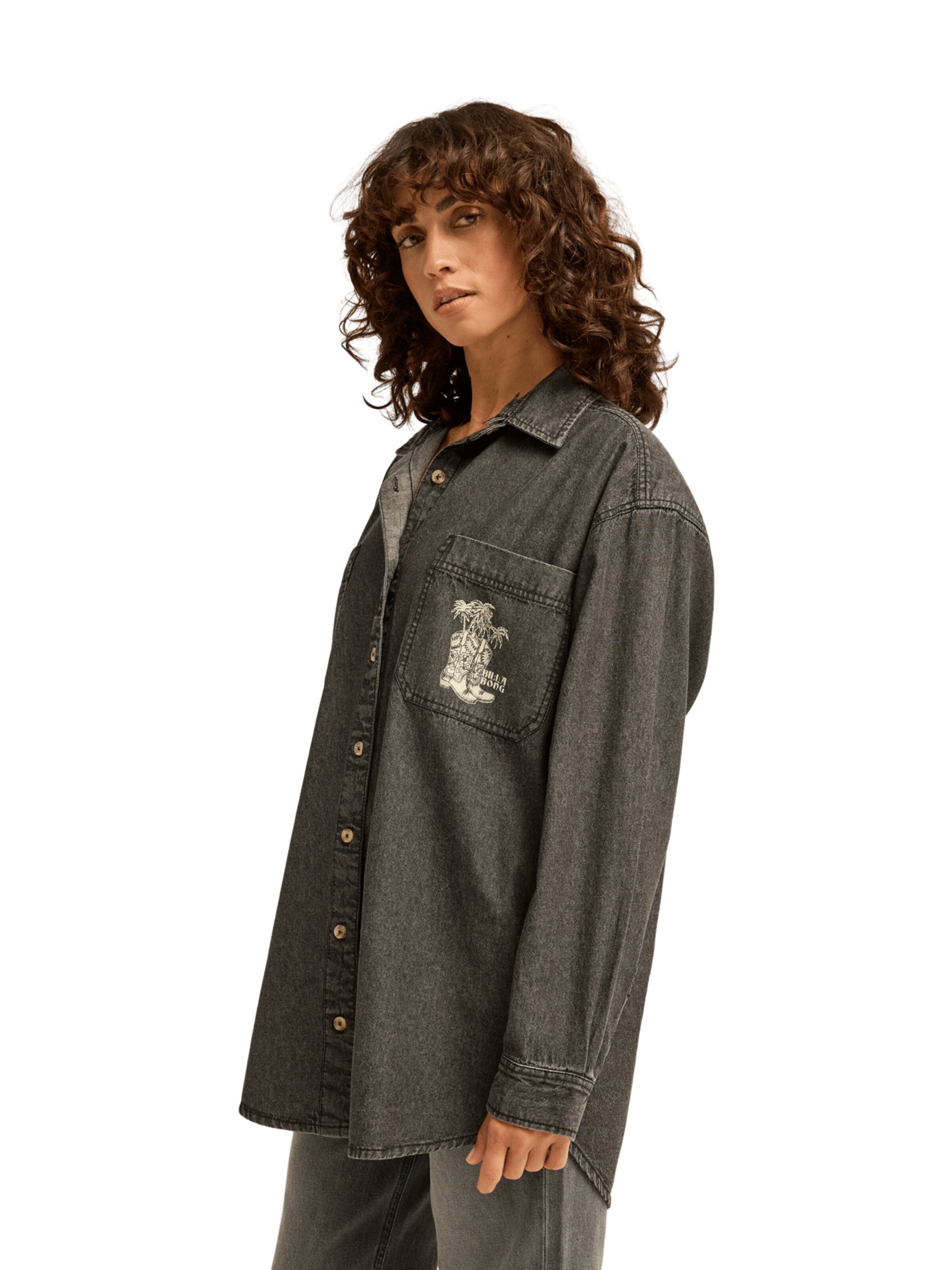 BILLABONG Bluse in Schwarz