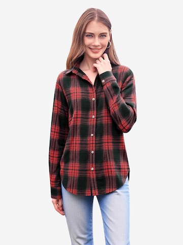 Imily Bela Bluza | rdeča barva: sprednja stran