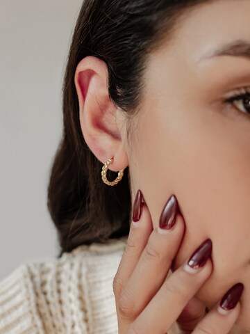 Hey Happiness Ohrringe 'Braided' in Gold
