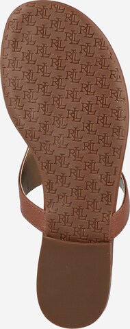 Lauren Ralph Lauren T-Bar Sandals in Brown