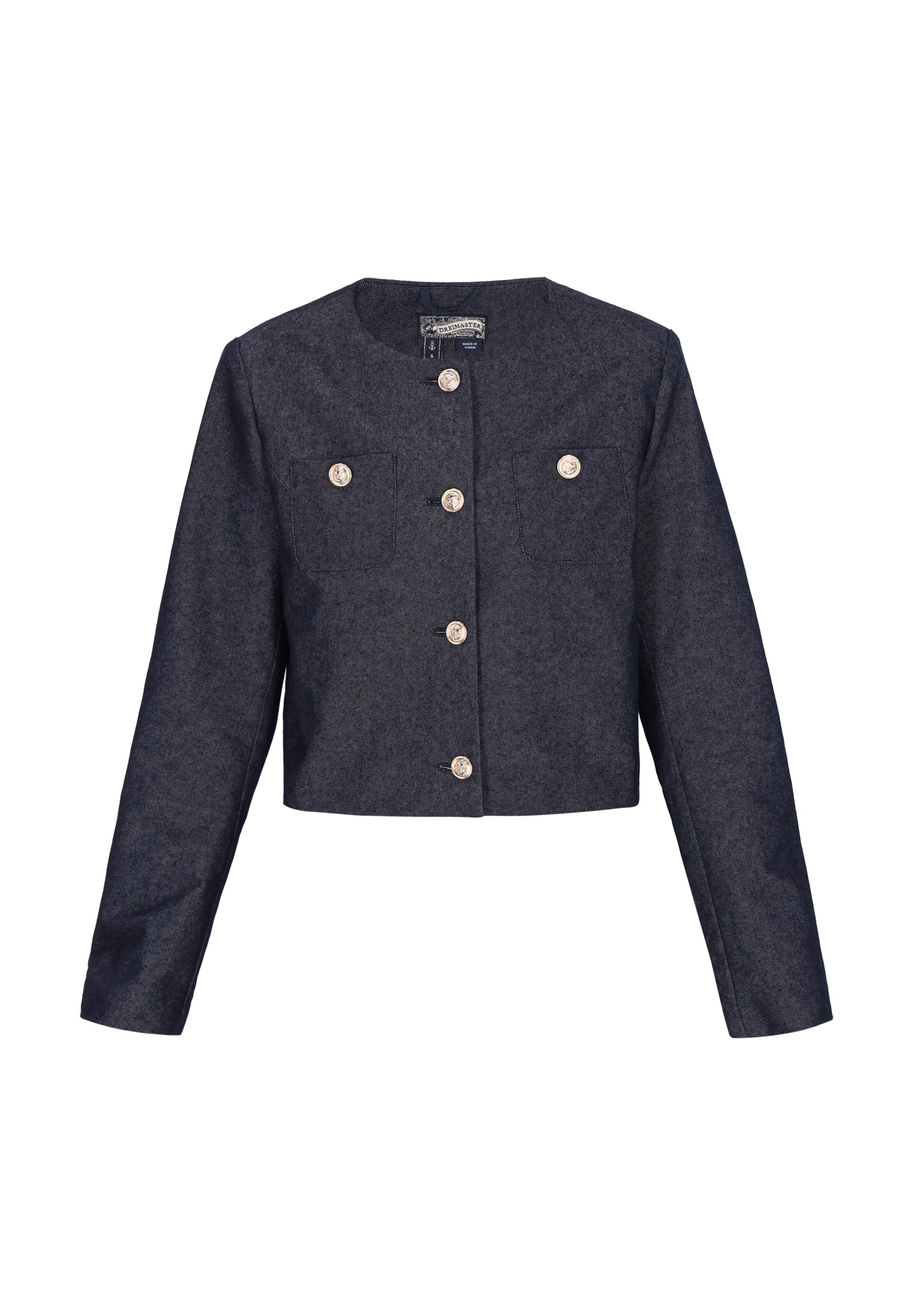 DreiMaster Vintage Blazer in Schwarz: Vorderseite