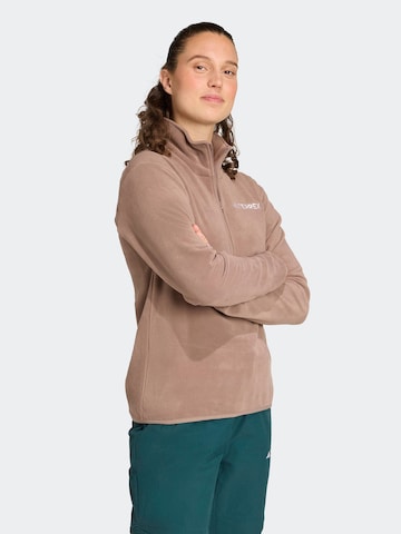 ADIDAS TERREX Спортивная кофта 'ESS' в Коричневый: спереди
