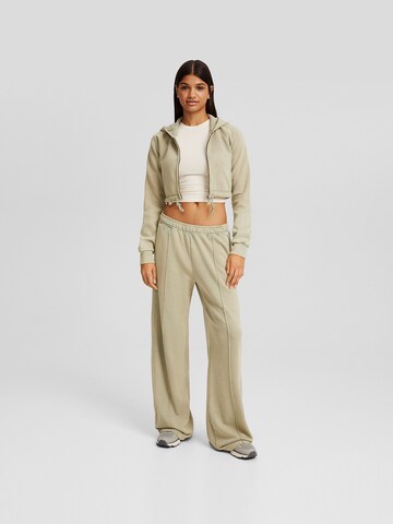 Wide Leg Pantalon Bershka en gris