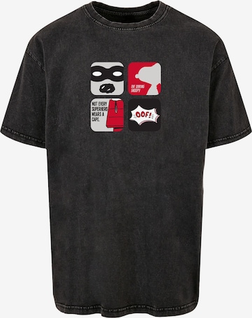 T-Shirt 'Peanuts - Superhero' Merchcode en gris : devant