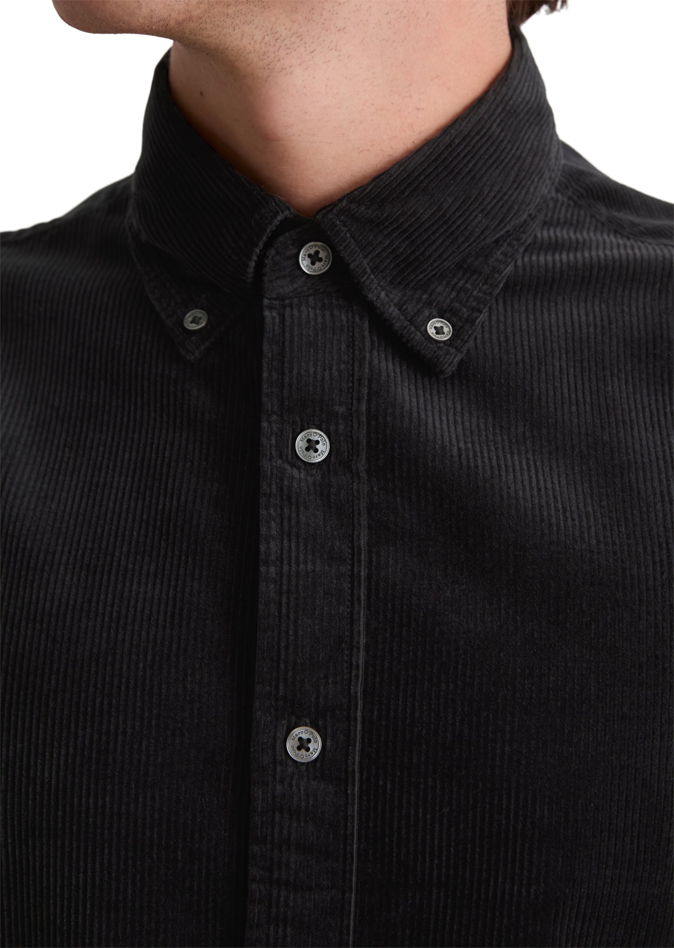 Marc O'Polo Regular Fit Hemd in Schwarz