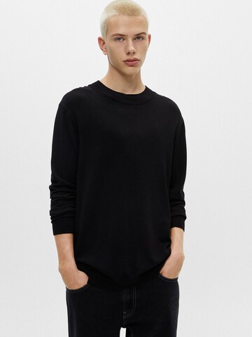 Pull&Bear Sweater in Black: front